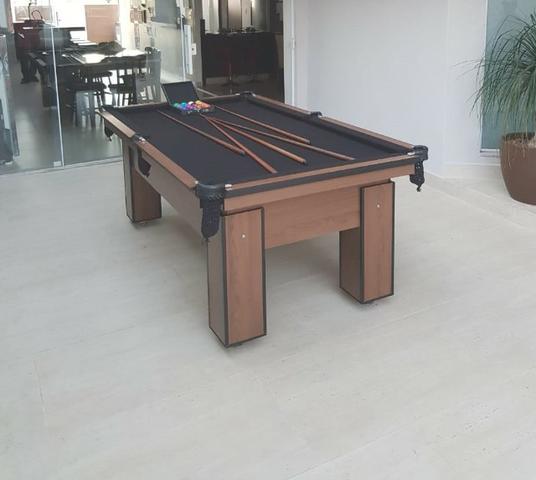 Mesa Charme MDF e Redes | Mesa Imbuia | Tecido Preto | Modelo: NSQF2003 - Foto 3