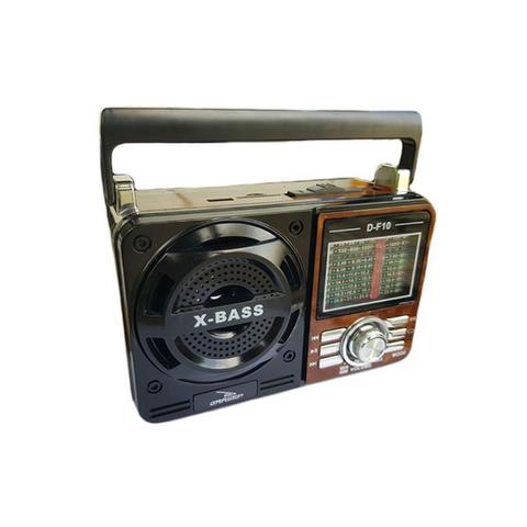 Caixa de Som Portátil D-F10 Grasep Pen Drive Mp3 Radio Am Fm Sw Recarregável Amplificada - Foto 5