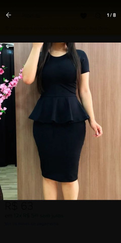 blusa peplum com saia