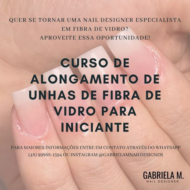Promoção Curso de alongamento de unhas de fibra de vidro