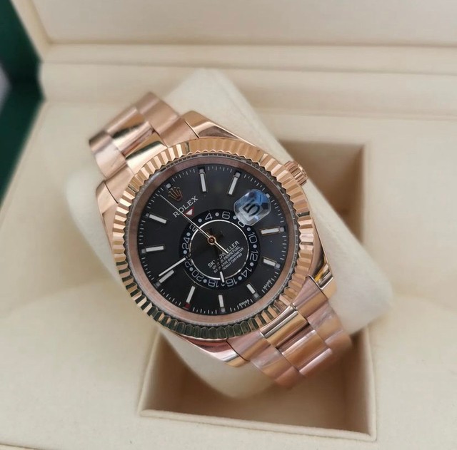 Relógio Rolex SKY-Dweller Rose Gold Automático Novo