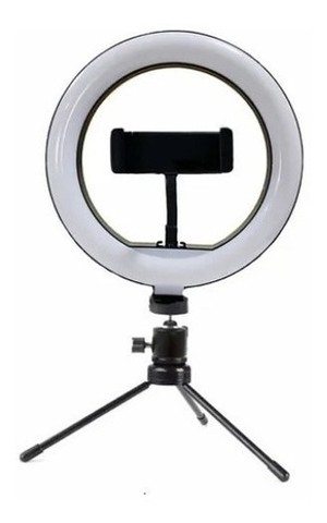 Ring Light de mesa 20cm com tripe + suporte  3 tons Iluminação  - Foto 2