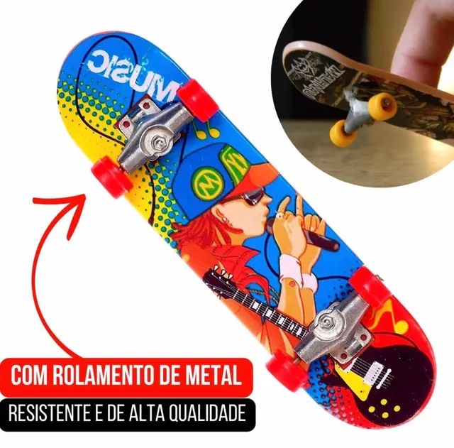 Kit 2 Skate Metal De Dedo Brinquedo Com Chavinha Acessórios