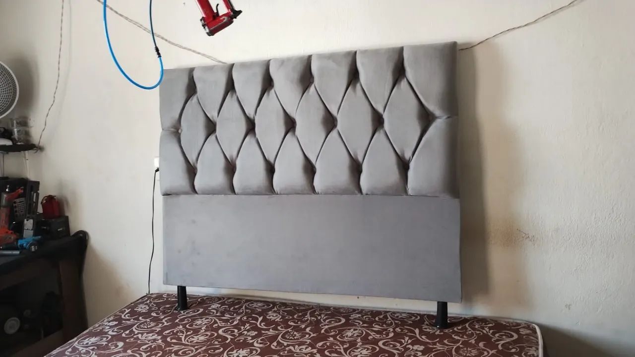 PROMOÇÃO RELÂMPAGO CABICEIRA CASAL DE PÉ no suedy  - Foto 4