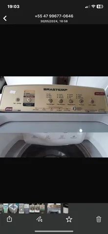 Vendo máquina de lavar Brastemp cesto em inox,9 kilos,R$700.garantia de 3 meses.Itajai
