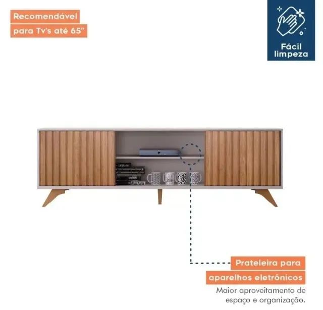 Rack Bancada Pé Retrô P/TVs Até 65 Polegadas 2.0M. São Produtos Novos Direto da Fábrica! - Foto 5