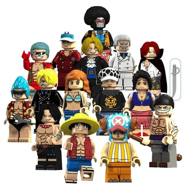 One piece action figures de lego miniatura de 5cm