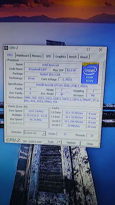 Xeon E5 2630 V4 10 nucleos 20 threads funcionando 100% - Foto 2