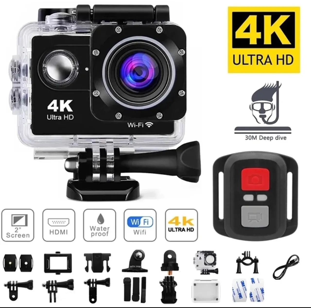 Camera Esportiva prova d'água 4k. promoção