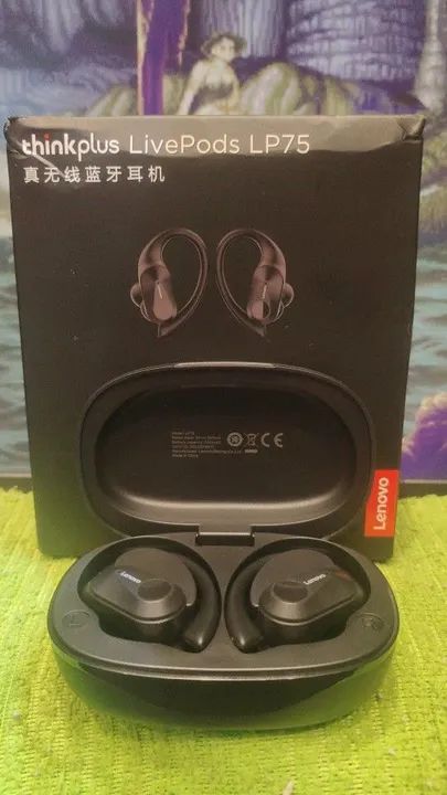 Fone de Ouvido Lenovo Sem Fio - Novo LP75, Gancho tipo Esportivo - Foto 4