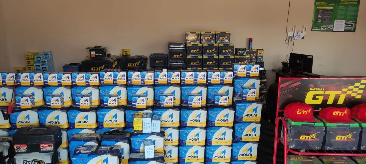 Baterias 60 ah bateria 70 ah 75 ah 90 ah GTI Heliar Moura Durex - Foto 2