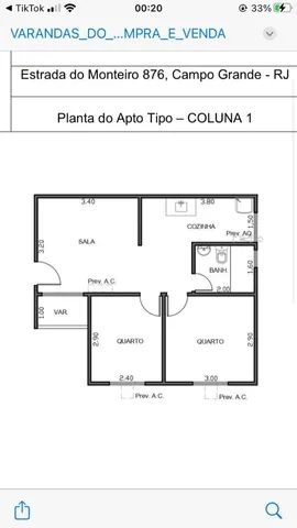 Captação de Apartamento para locação na Estrada do Monteiro - até 1237/1238, Campo Grande, Rio de Janeiro, RJ