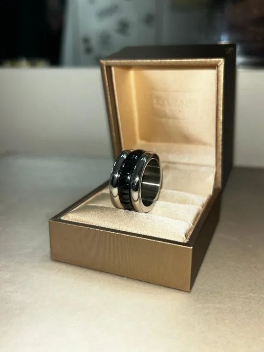 Anel aliança bvlgari modelo giratorio - Foto 2
