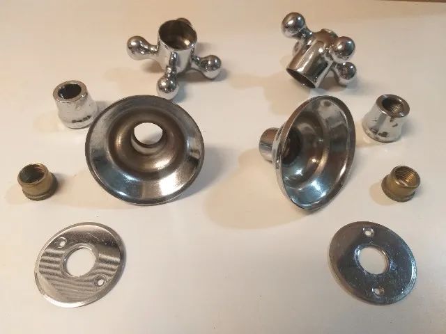 2 Acabamentos Registro Fabrimar Gaveta 1/2" e 3/4" Digital Line Cromado Metal - Foto 3