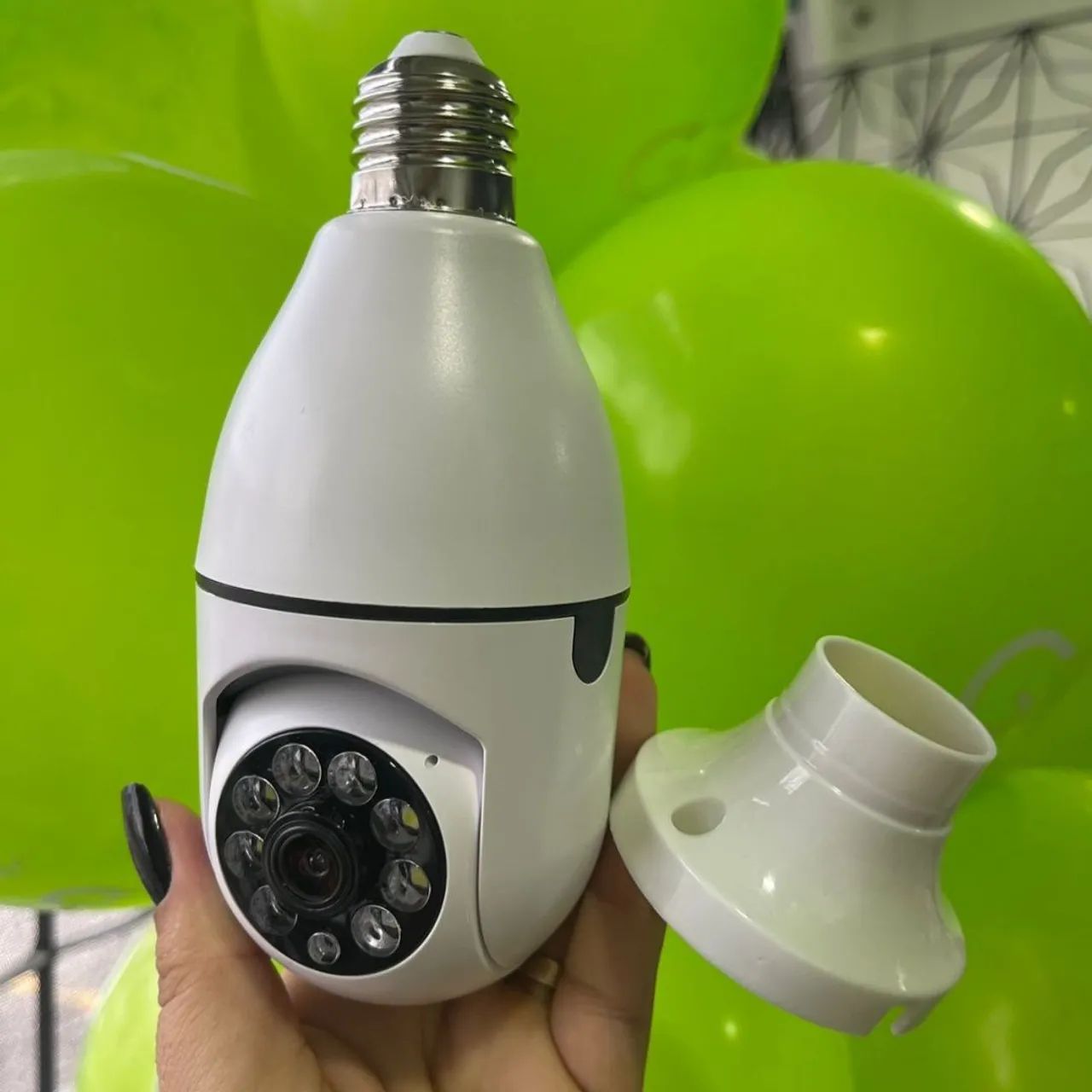 Camera wifi interna para bocal de lâmpada