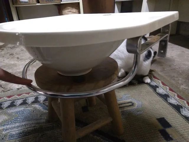 Pia lavatório lavabo com porta toalha - Foto 2