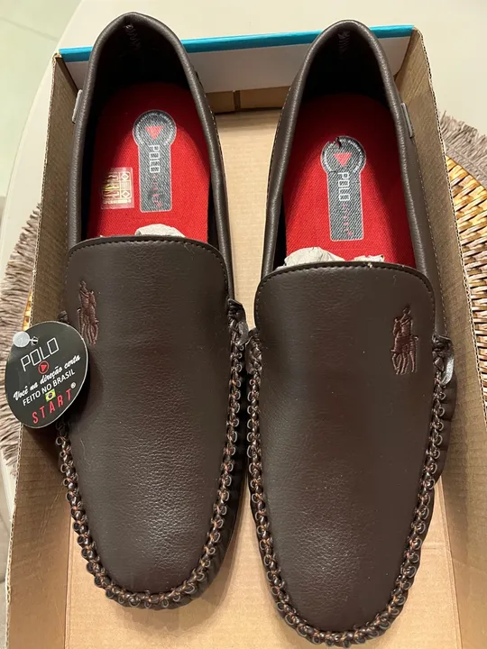 Mocassin Polo cor marrom número 42 novo