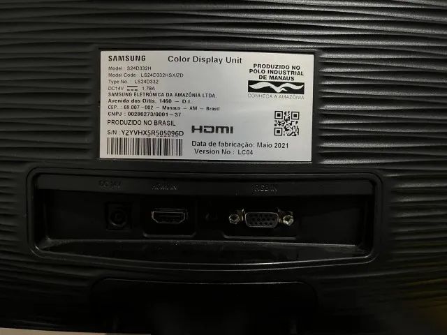Monitor Samsung 24" com Hdmi S24D332H - Foto 3