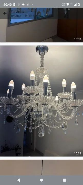 Luminaria  lustre candelabro 12 lanpadas  - Foto 2
