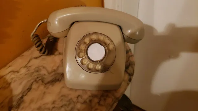 Telefone fixo década de 70 na cor cinza ( Funciona)