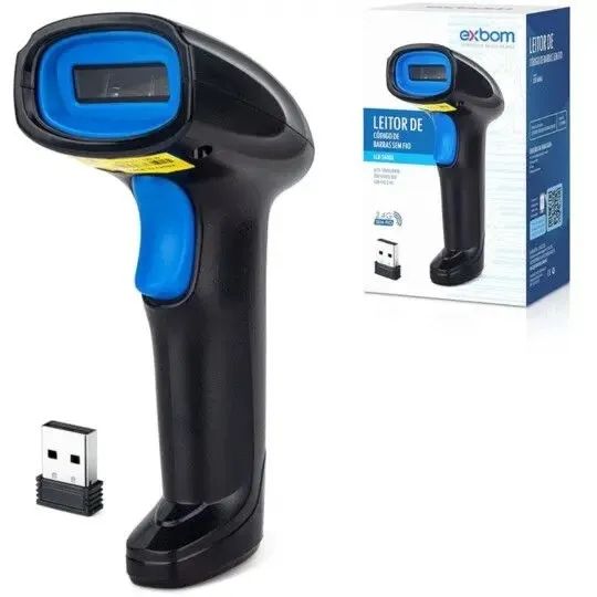 Leitor de Código de Barras Sem Fio Exbom LCB-S600A (1D)(NFE) - WZetta - Foto 2