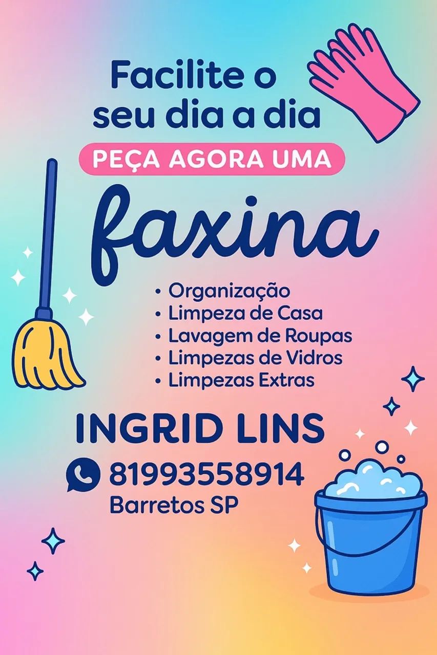 Faxina - Limpeza de casa, e muito mais!