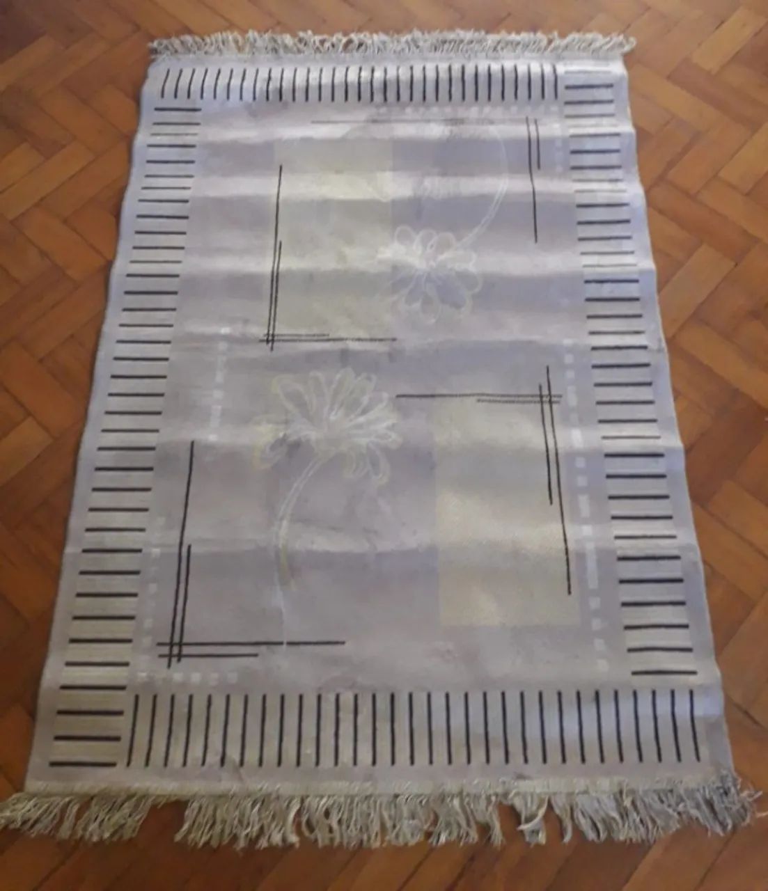 Tapete Belga Alpes 1.00 x 1.40 Algodão e Viscose Lindo Para Seu Ambiente