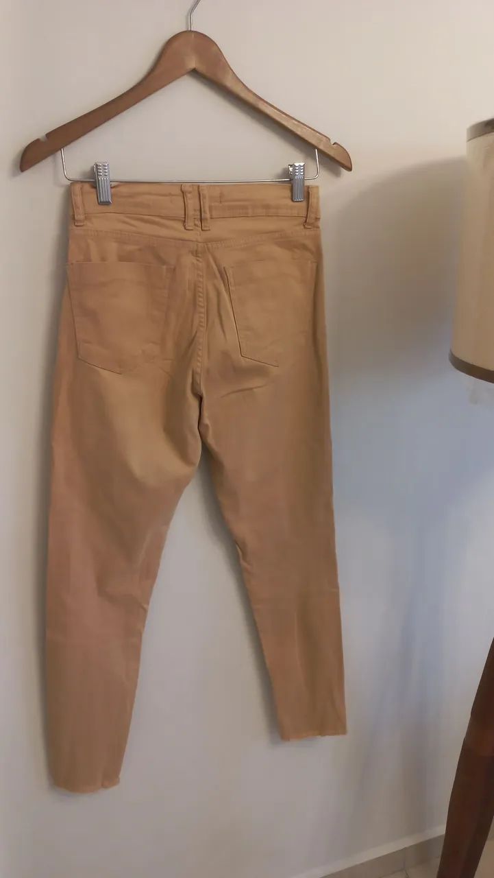 Calça Sarja Bege - Tamanho 38 - Foto 3