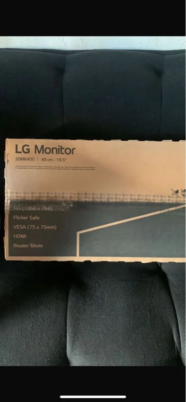 Monitor LG 19.5 LED HDMI, D-SUB ,VESA Preto 20MK400H  - Foto 4