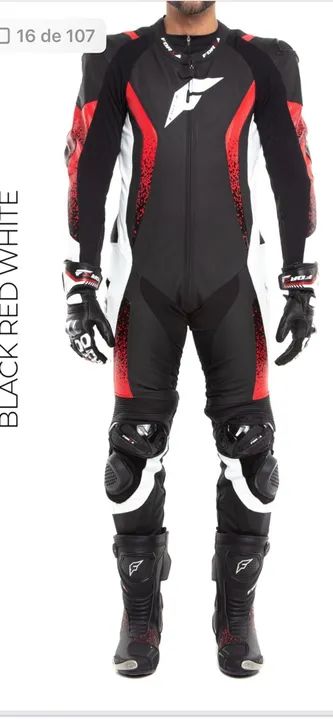 MACACÃO DE COURO FORZA PARA MOTOCICLISTAS - Foto 4