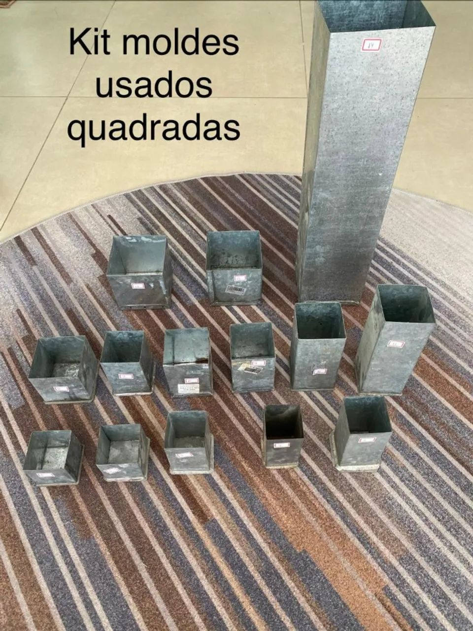 kit 15 molde usado para vela quadrada zinco galvanizado.