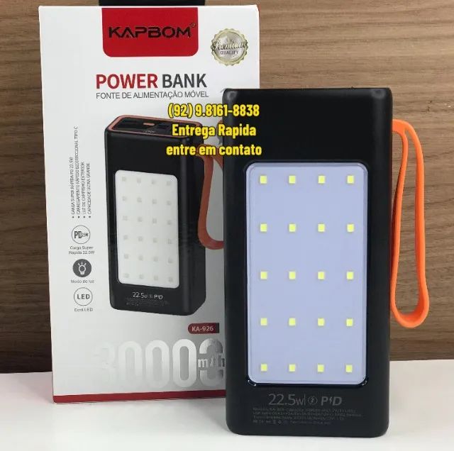 Carregador Portatil Power Bank 30.000mah da Kapbom
