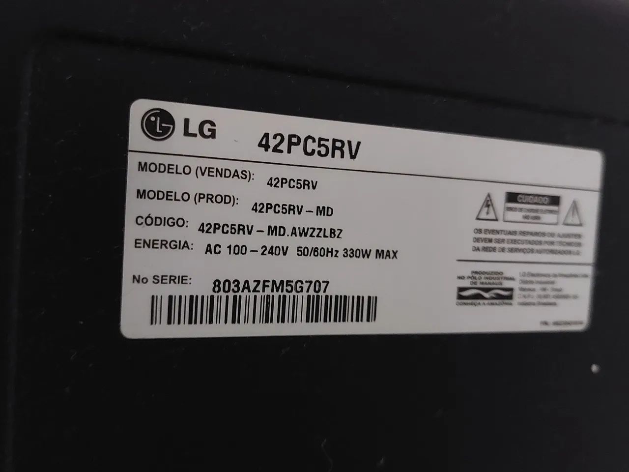 TV LG 42 polegadas COM DEFEITO - Foto 4