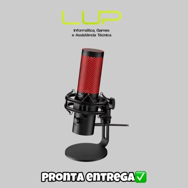 Microfone gamer Hyperx Quadcast 2 - Pronta entrega (Loja Física)