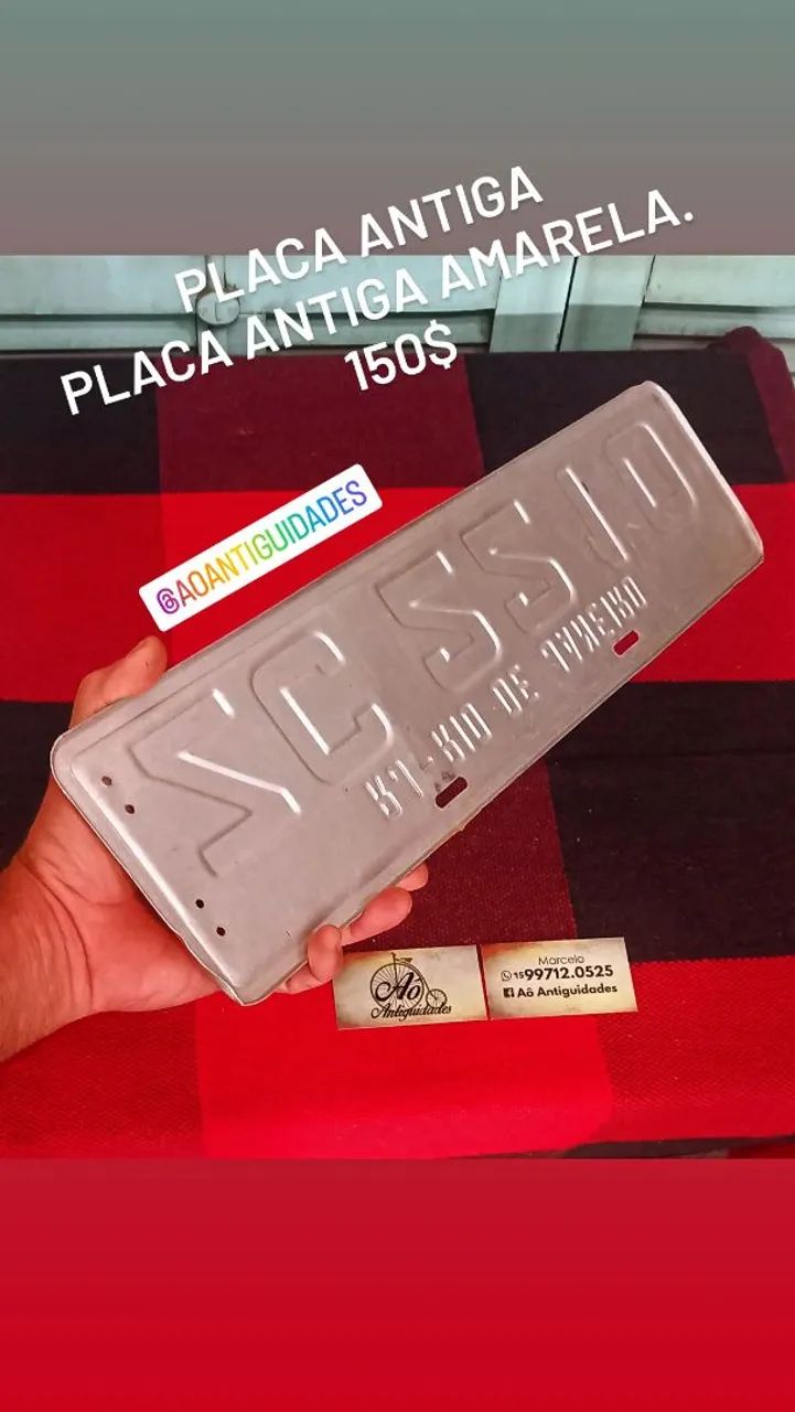 Placa antiga amarela - Foto 3