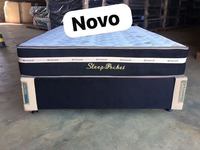Cama box colchão novo 
