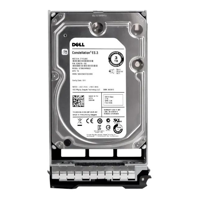 Hd Dell 3Tb 7.2k 3,5 Sas 6gb 055h49
