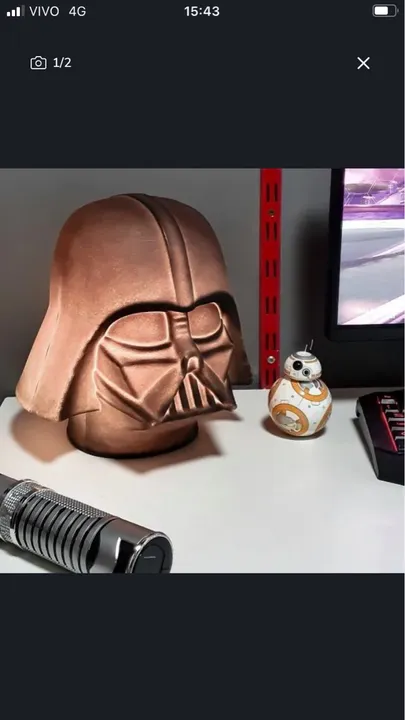 Dupla de luminárias darth vader