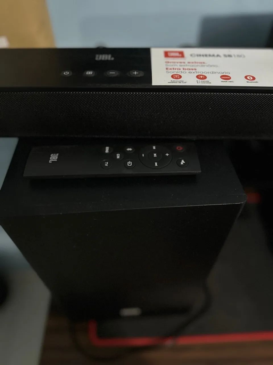 JBL, Soundbar, Bluetooth, Cinema SB180, 2.1 Canais, Subwoofer de 6,5" Sem Fio