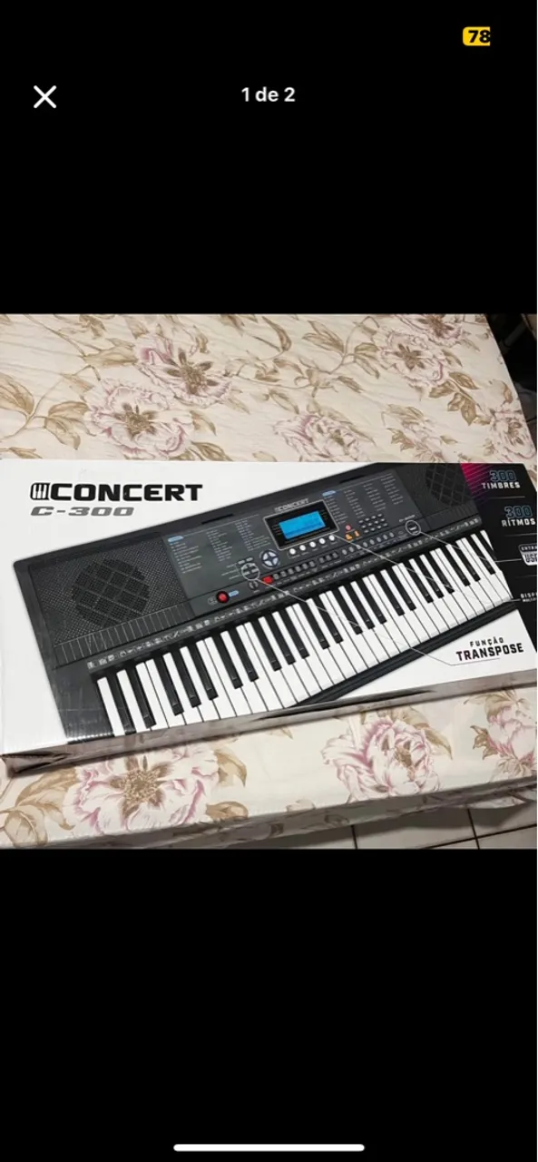 Teclado Musical Concert C-300 - 61 Teclas