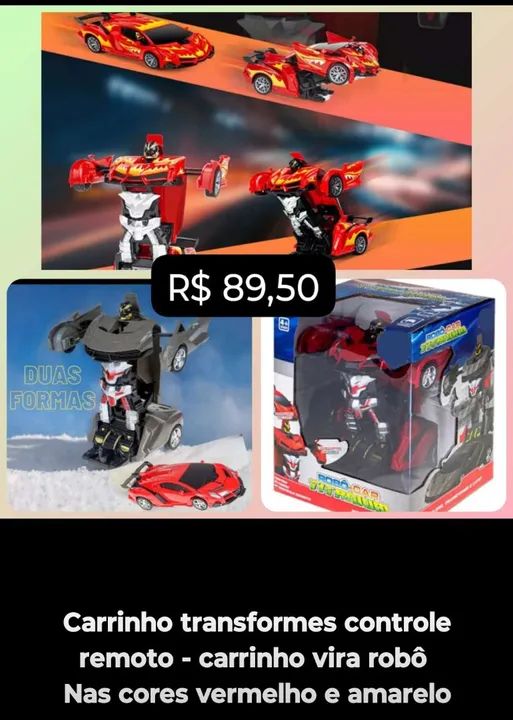 Carrinho Transformers que Vira Robô - Brilha no Escuro! - Foto 2