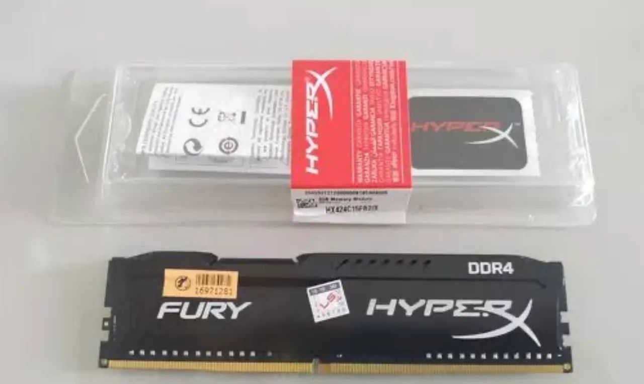 2 Memórias HyperX Fury (2 de 8GB) DIMM DDR4 3200Mhz