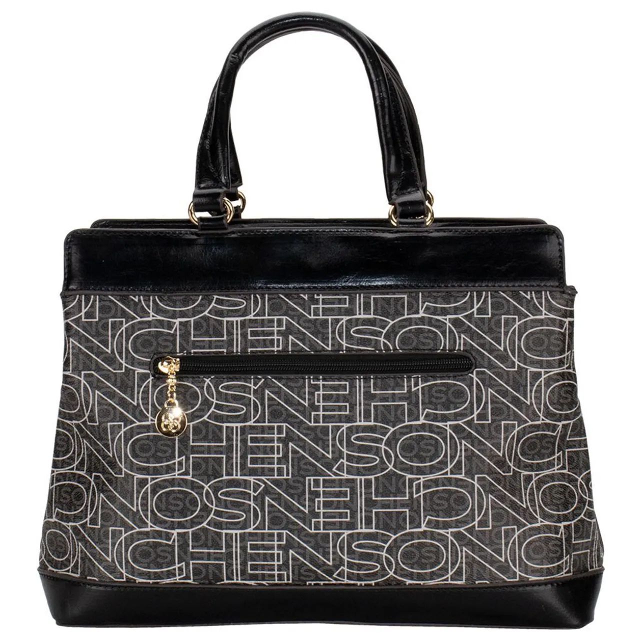 Bolsa Feminina Chenson Monograma Preta em Poliuretano forro em tecido personalizado nova  - Foto 3