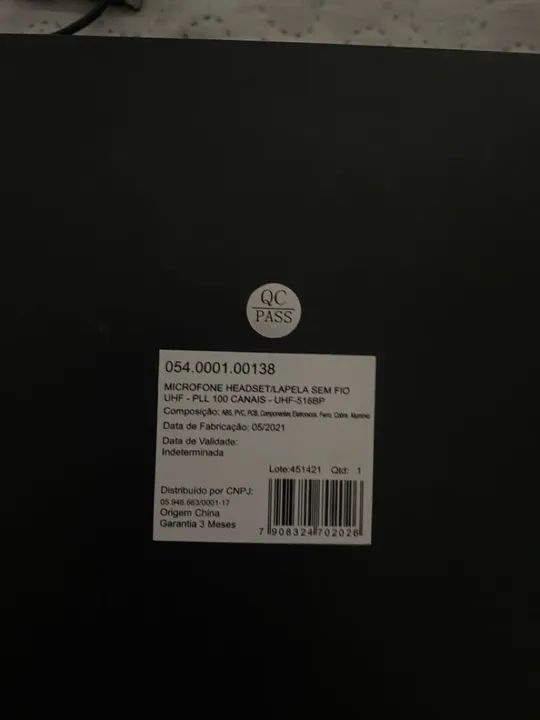 Microfone Headset/lapela Uhf-516bp Pll 100 Canais - Foto 6