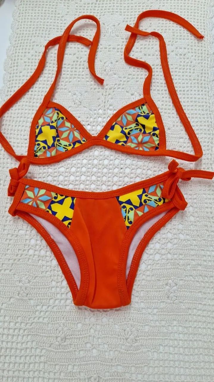 Biquíni infantil menina - Flores - Foto 2
