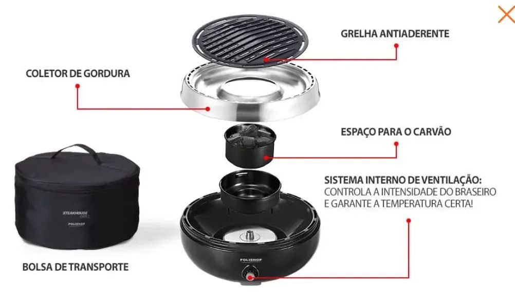 Churrasqueira - Steakhouse Grill - Bivolt - Polishop  - Foto 3