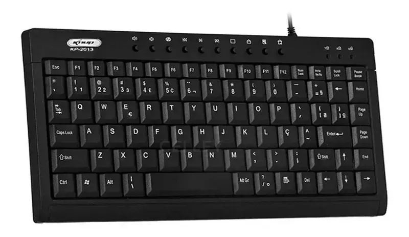 Mini Teclado Multimídia Usb Pc Notebook Padrão Abnt2 Brasil Knup - Foto 2