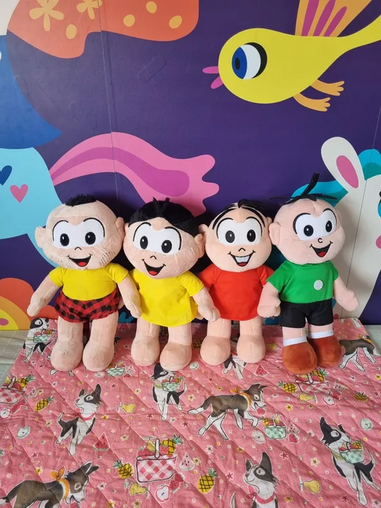 Bonecos de Pelúcia - Turma da Mônica - 4 Peças