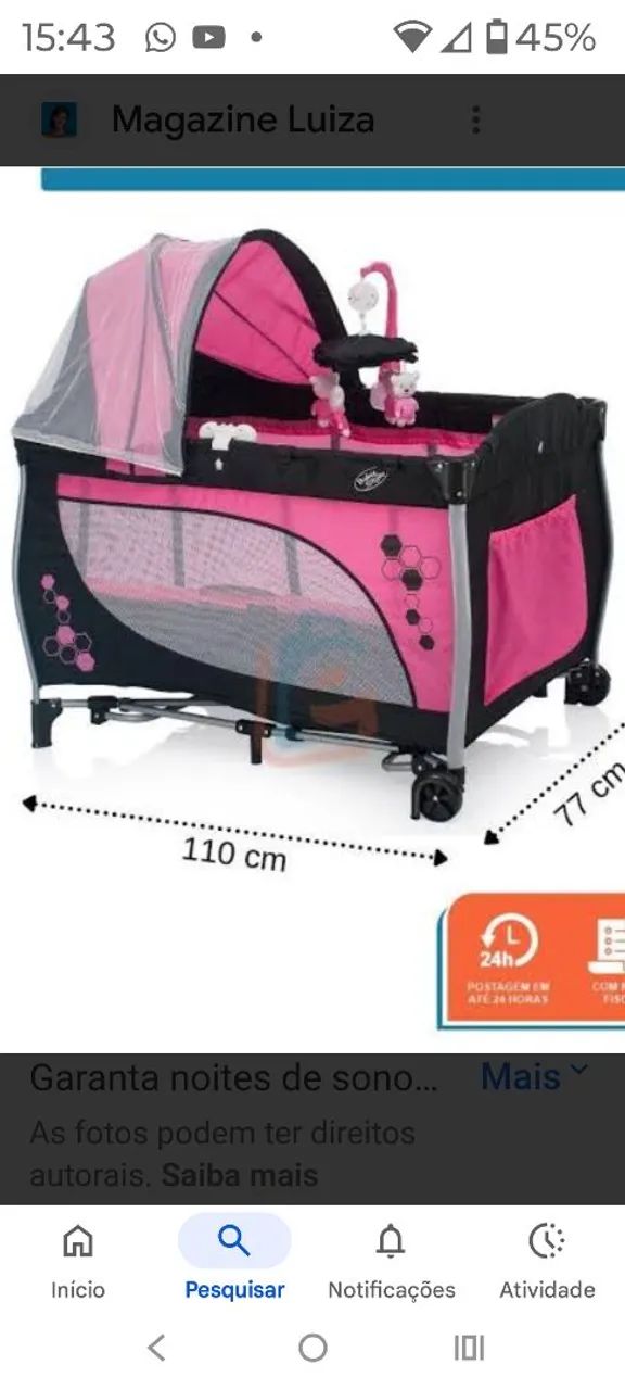 Berço balanço e cercadinho 64330449242243121