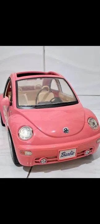 Carro Volkswagen Fusca Rosa Brinquedo I nfantil - Foto 2